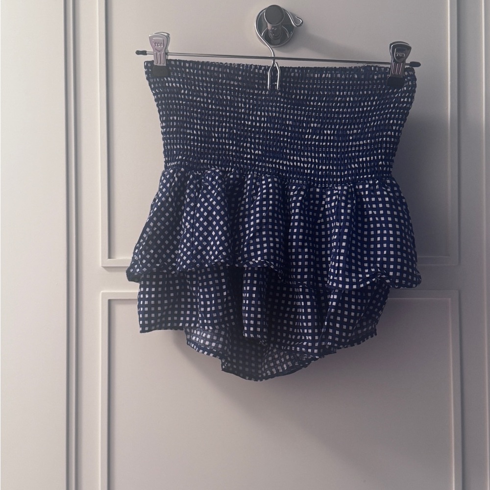 Navy Blue Checkered Skirt/skort
